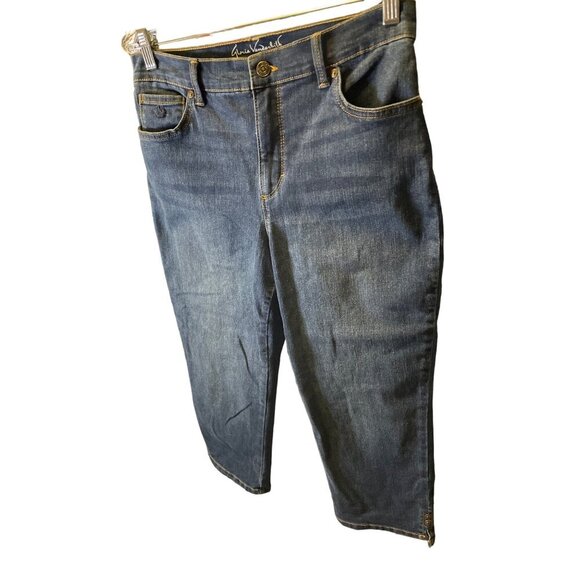 Gloria Vanderbilt Amanda Denim All Around Slimming Effect Cropped Jeans Sz 8 - Picture 3 of 5